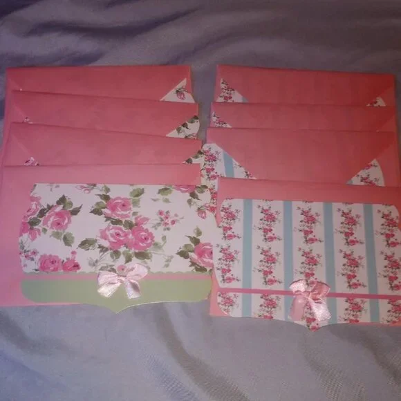 ⭐️2 for $10⭐️Shabby Chic Treasures floral print 8 piece notecard set - Picture 3 of 3